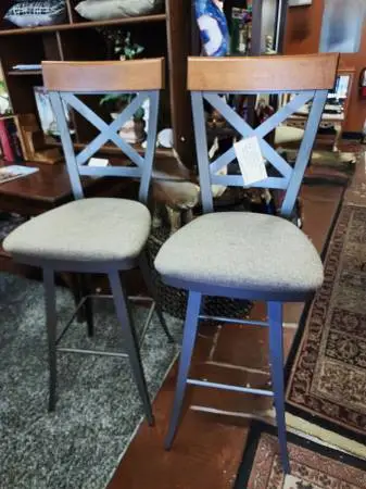 Set of 2 Kyle Swivel Barstools-29H-NOW
