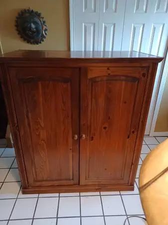 REPURPOSED SOLID WOOD CABINET