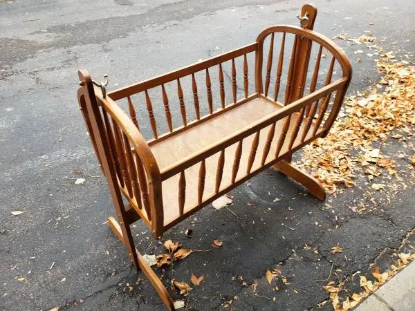 Vintage Wood Cradle