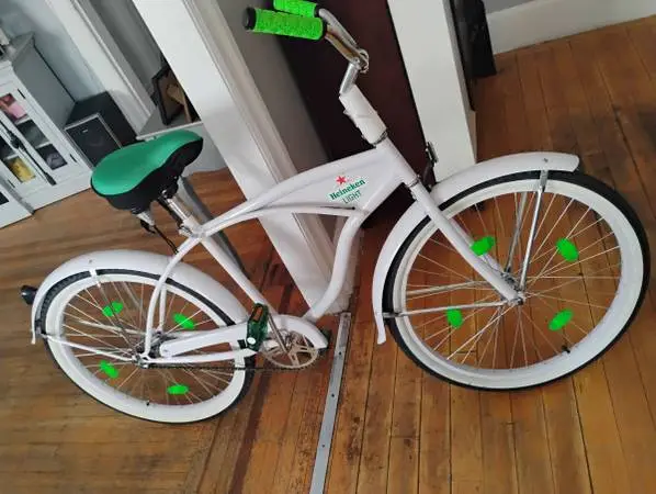 26 inch beach cruiser Heineken with upgrades