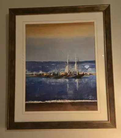 D. Pinto Framed Watercolor Prints Tropical Sailing & Fishing (2)