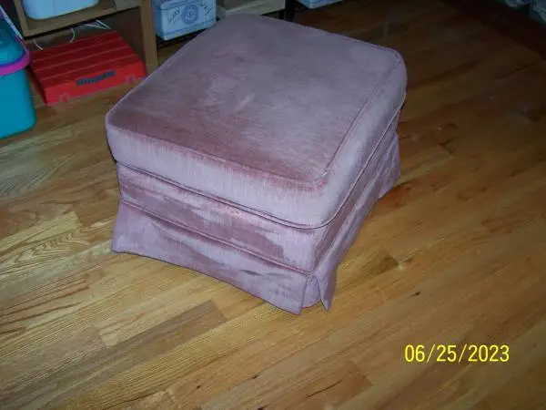 Hassock....upholstered ottoman. $10