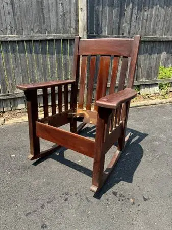 Antique Mission oak rocking chair