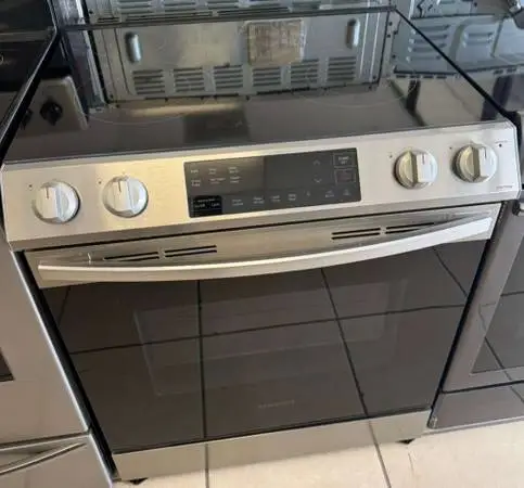 STOVE SLIDE IN GLASS TOP SAMSUNG STAINLESS STEEL