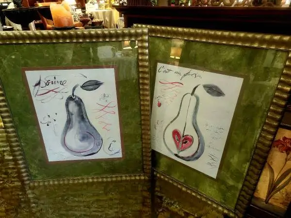 Set of Whimsical Pear Pictures 36.5 x 41.5