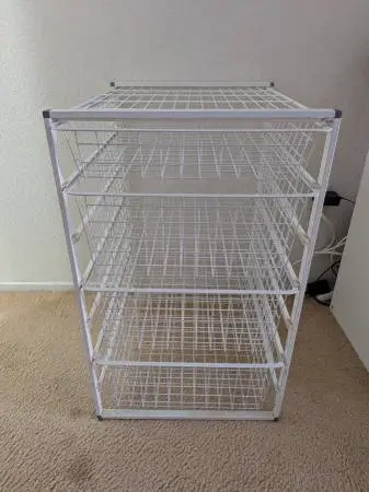 Ikea 4 Drawer Wire Basket Storage Dresser