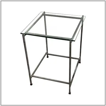 Contemporary Glass Top Side Table