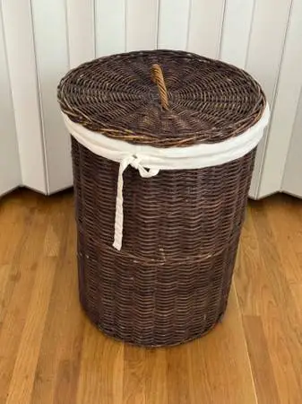 Large Wicker Basket For Blankets Or Clothing