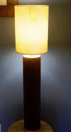 Solid Walnut Table Lamp Mid-Century