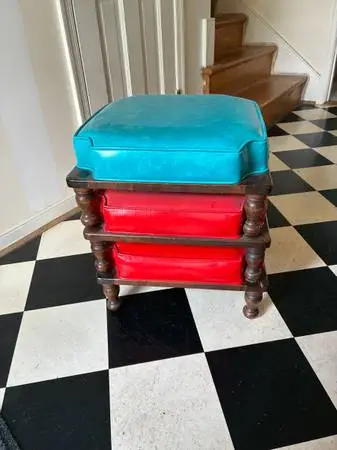 Rare Vintage Mid-Century Stacking Ottomans (Set of 3) - Airbnb Ready