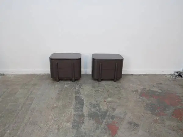 Set of 2 Maiden Home Marais 2-Drawer Nightstand Mocha Lacquer