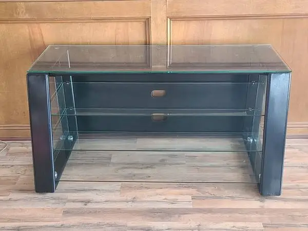 Modern glass TV table