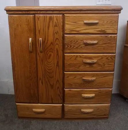 Oak Wardrobe, Chest, Dresser
