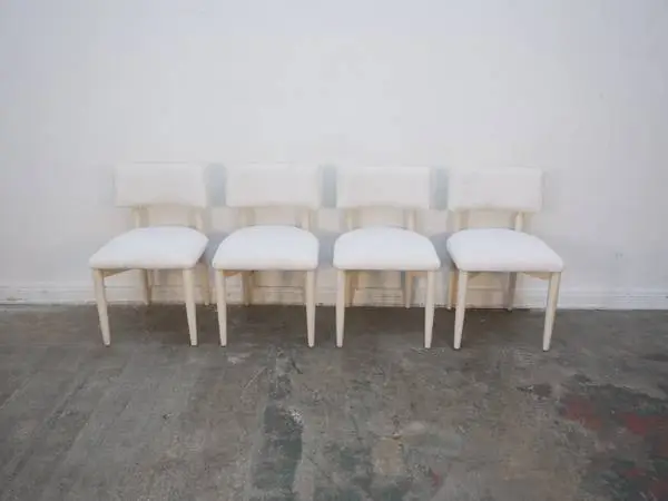 Set of 4 Lunare Curved Wood & Uhpostered Dining Chairs $899.00 18 W x