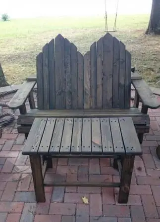 TAKING ORDERS ~ Heavy, Solid Wood Double Adirondack Chair ~ Love Seat
