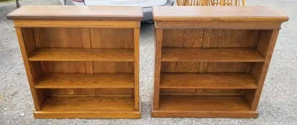 A Matching Pair of Solid Oak BookCases