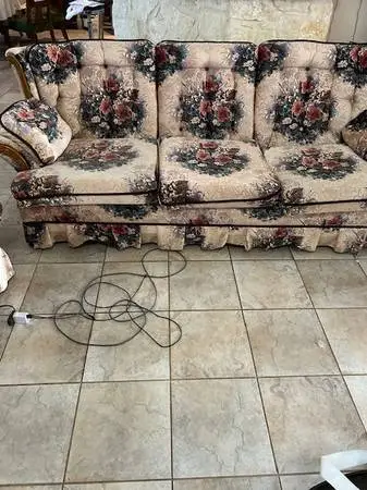 Three Pc. Sofa Set (with a sofa, Loveseat and Armchair) for Sale