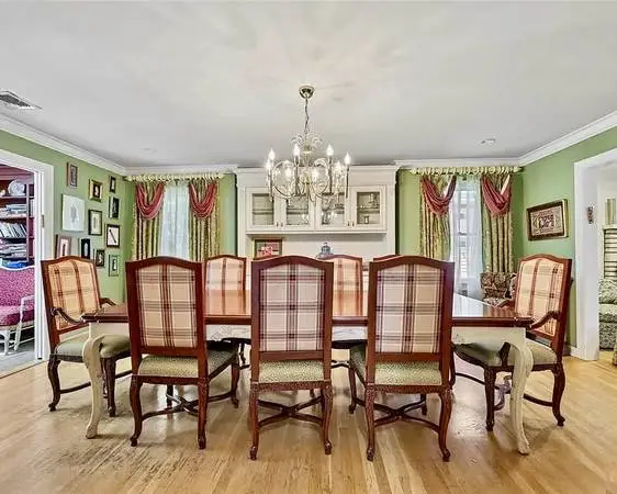 French Country Dining Table with 10 Chairs