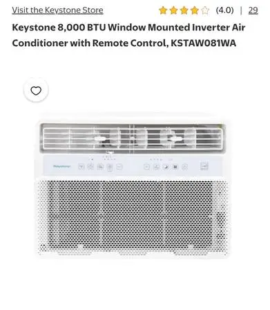 Brand new unopened Keystone 8,000 BTU window unit