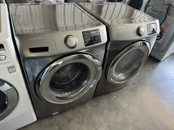 Graphite steel front load washer and dryer electric high efficiency