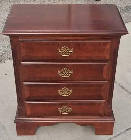 Solid Cherry 4 Drawer Night Stand