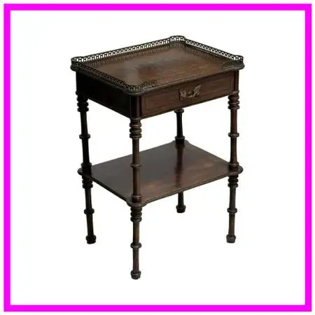 French Nightstand With Metal Gallery
