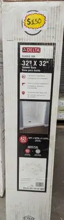 Delta
Classic 500 32 in. L x 32 in. W Alcove Shower Pan Base with Center Drain i