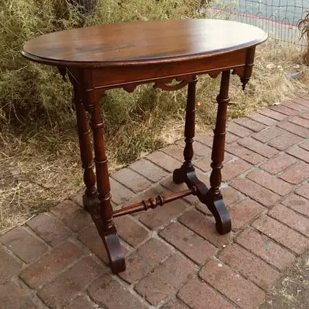 1860s-70s Antique Civil War era compact Writing Desk/console table
