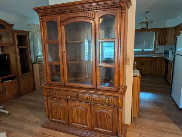 Solid wood living room or dining hutch  reduced price
