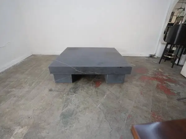 Black Stone Coffee Table As-Is $1,499.00 60 x 60 X 15H