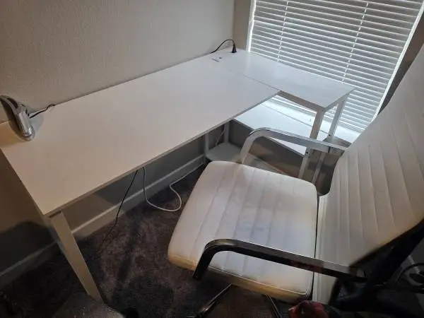 Desk with outlet and Computer Chair