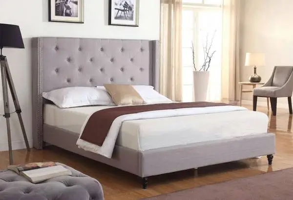Headboard, Queen, Light Grey