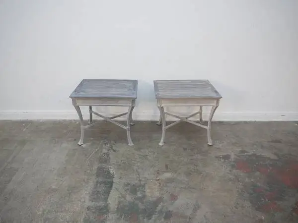 Outdoor Metal Side Table As-Is (We Have 2) $249.00 24 W x 24 D x 20
