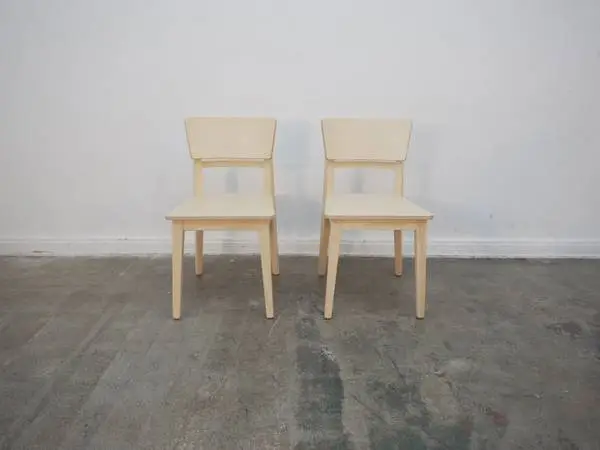 Set of 2 Adventura Dining Chairs in Light Wood $399.00 16W x 20 D x