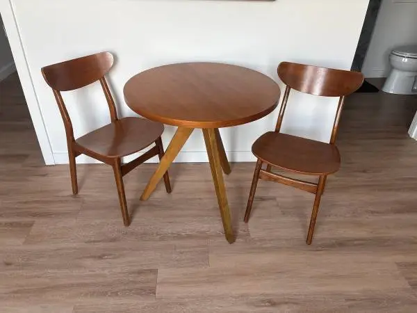 West Elm cafe table and chairs