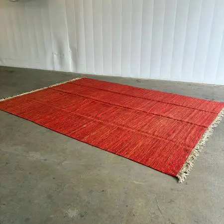 Vtg. Scandinavian Flat Weave Large 10x13’ Area Rug