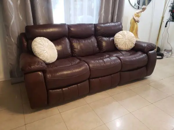 Leather Living Room Reclining Couch