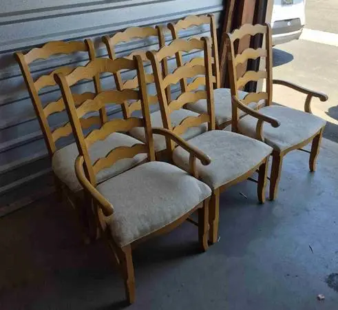 DANISH-STYLE DINING LADDERBACK CHAIRS (6)