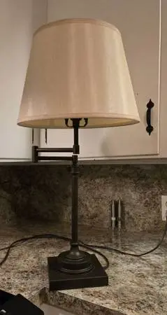 Metal Swing Arm Adjustable Table Lamp