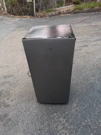 Tall stainless steel mini refrigerator with freezer