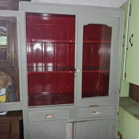 Vintage Primitive Kitchen Hutch