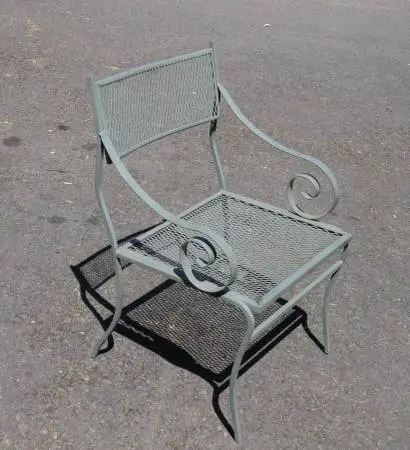 Extra Wide Wrought Iron Patio/Lawn Chair