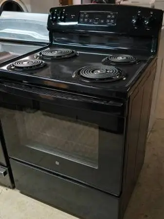 Refrigerator Freezer/ice maker/by GE&Stove Range Oven Self Clean/black