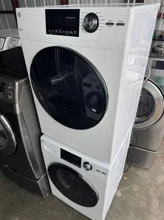 24-inch GE Stackable Front-Loading Washing Machine with Steam  & dryer