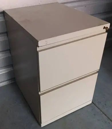 2-Drawer,Putty,Meridian,Legal-Size,Cubicle File Cabinet,Rails,Lock-Key