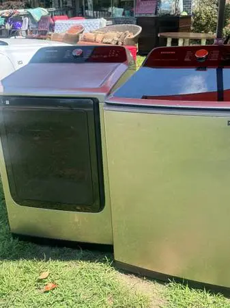 Samsung Smart Top-Load Washer & Electric Dryer Set