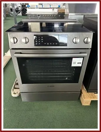 Bosch 800 Series 30″ Black Stainless Steel Slide In Electric Range