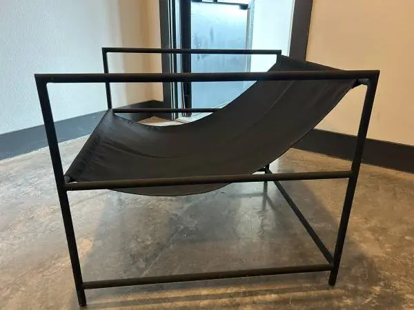Steel framed modern chair