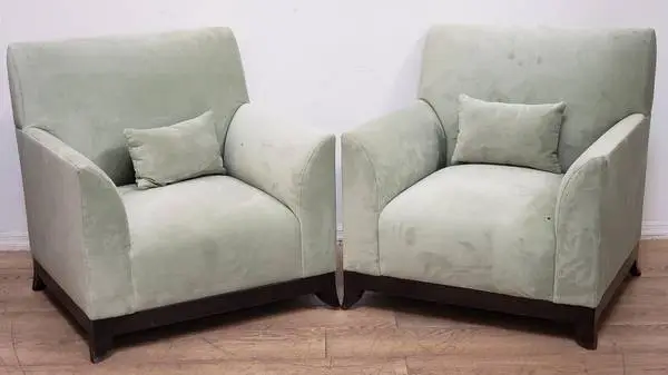 2 MATCHING NEW GREEN CHAIRS