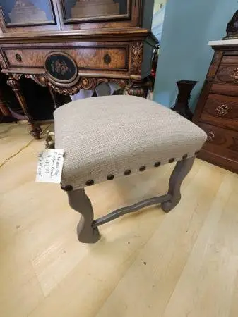 Linen Look Small Stool-NOW